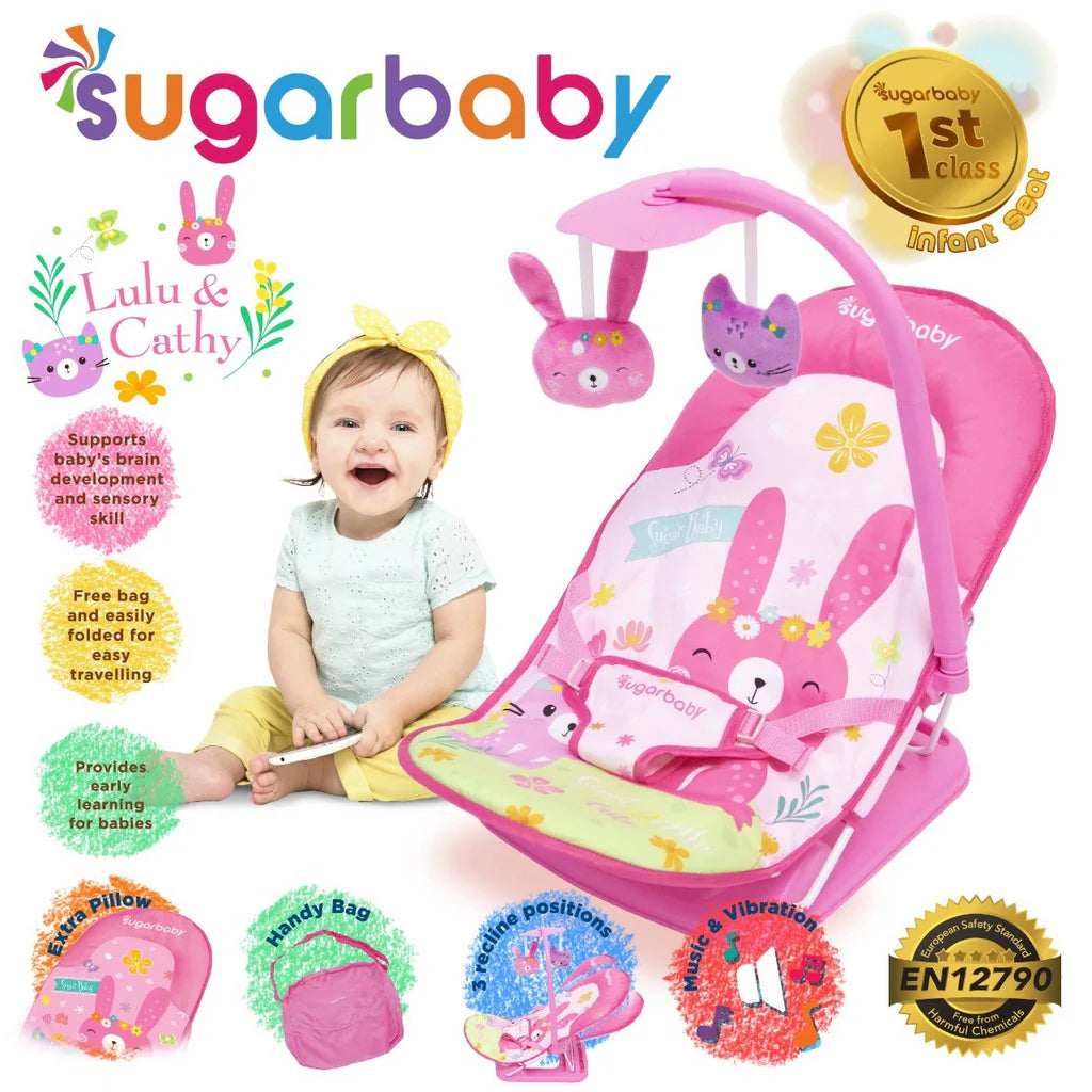 Sugar Baby Folding Travel Chair with Soothing Music and Vibration