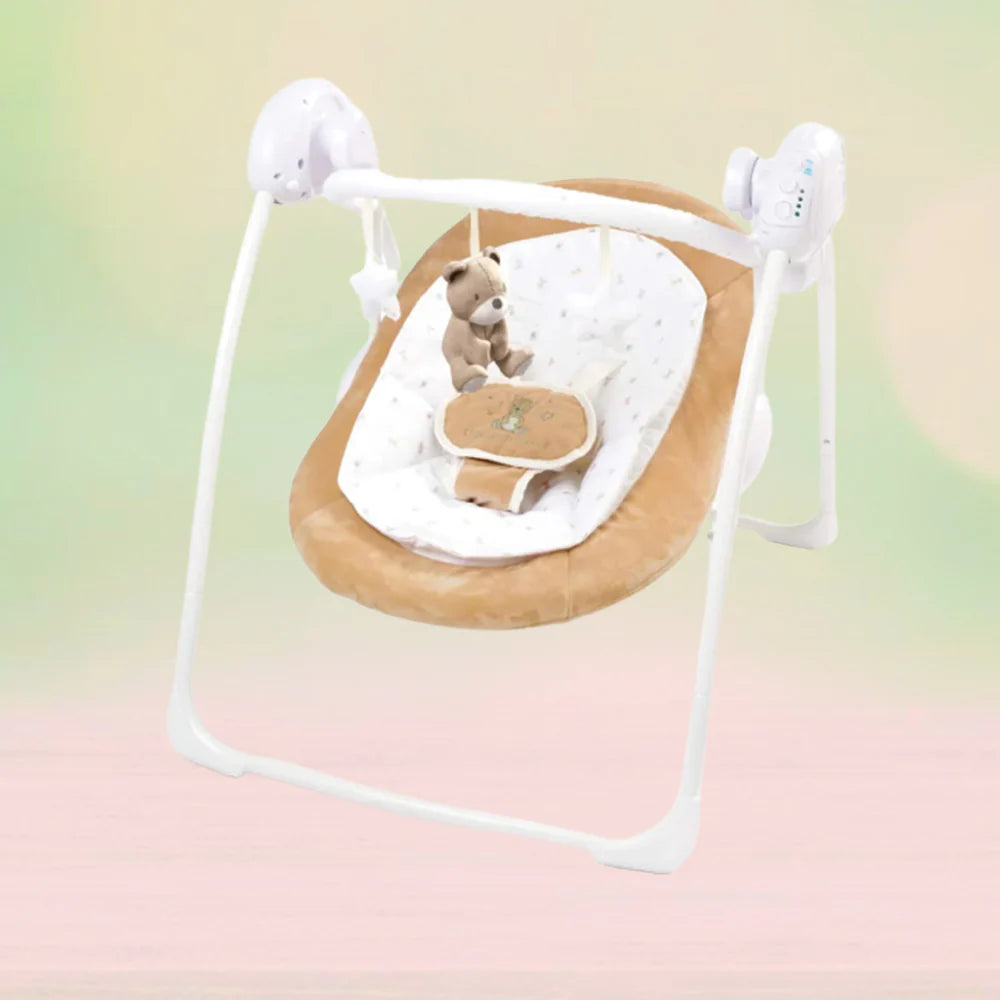 Brown Teddy Bear Baby Swing