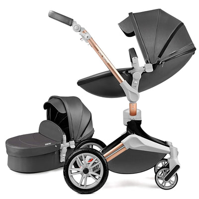 Reshape Your Life Stroller Baby Height-Adjustable Seat and Reclining Baby Car - Dark Grey