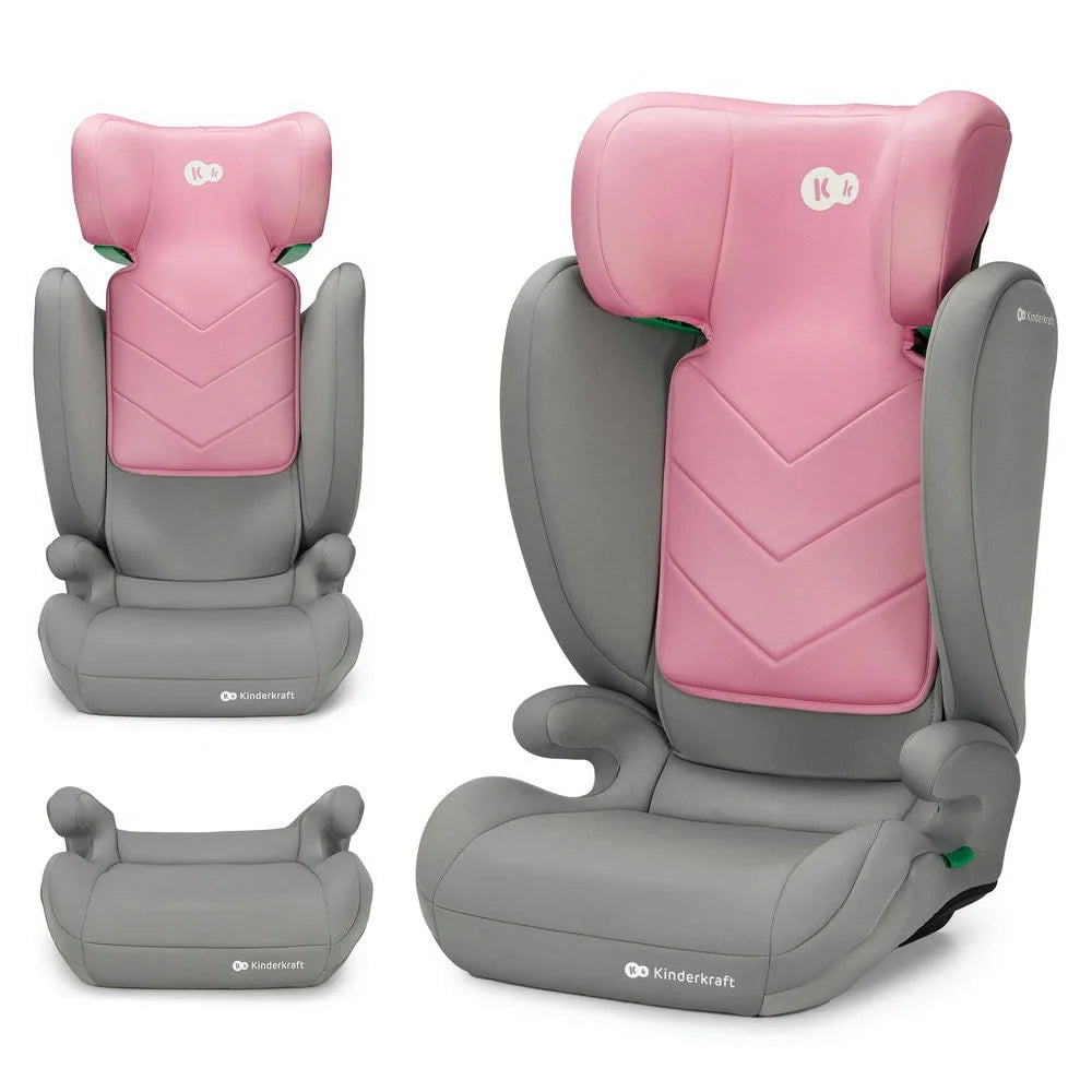 Toddler Car seat 2in1 I-SPARK i-Size - Pink, Black, Gray, Green