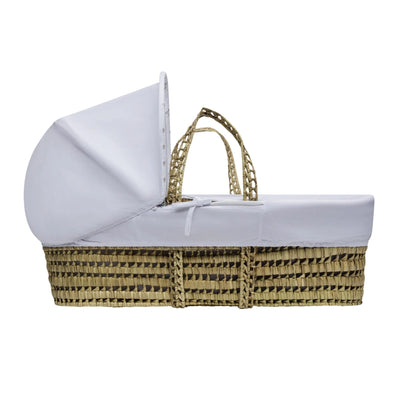 Swan Palm Moses Basket with Folding Stand Natural