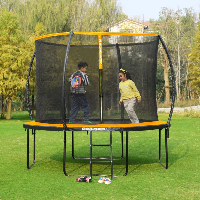 Outdoor Fun 10' Backyard: Above Ground with Safety Enclosur Trampoline - Orange