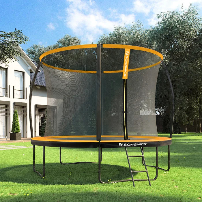 Outdoor Fun 10' Backyard: Above Ground with Safety Enclosur Trampoline - Orange