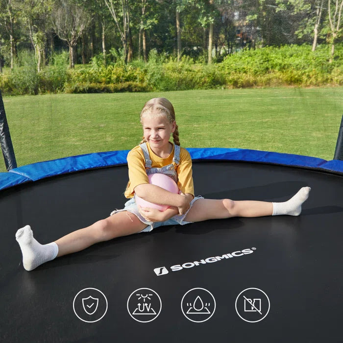 Outdoor Fun 10' Round Trampoline with Safety Enclosure - Blue