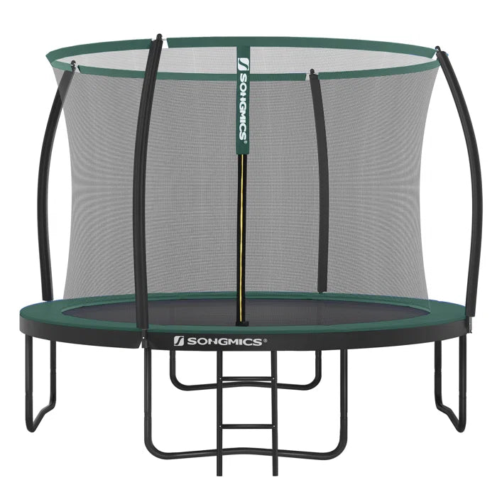 Outdoor Fun 12' Backyard: Above Ground with Safety Enclosur Trampoline - Orange, Green