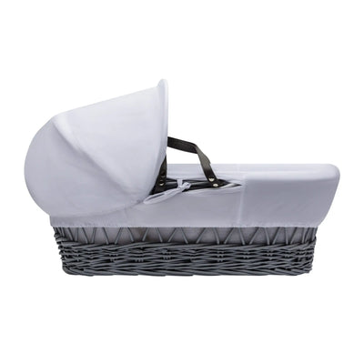 Sleepy Little Owl Grey Wicker Moses Basket