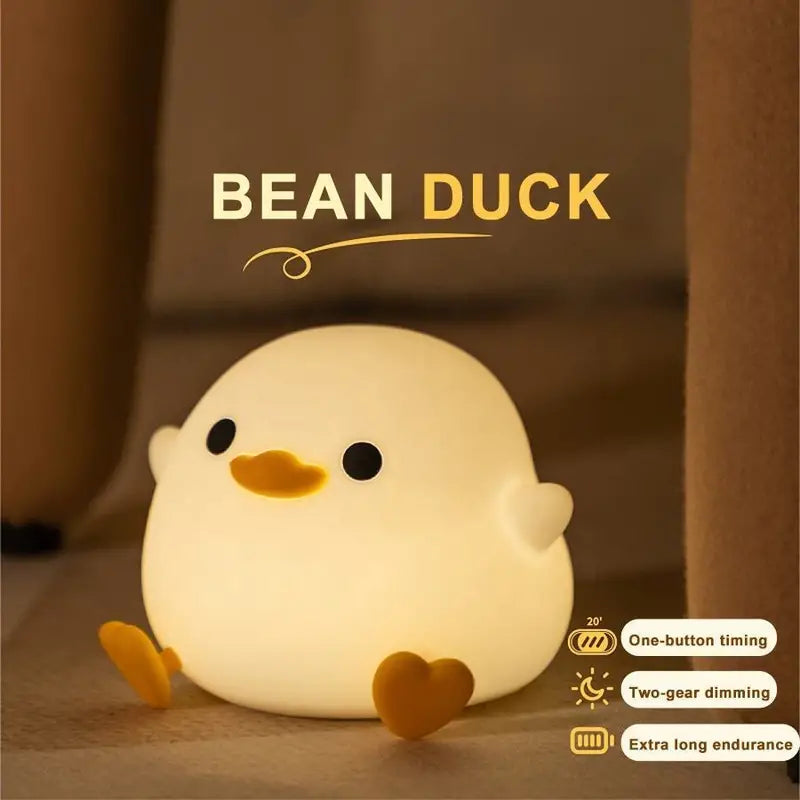 Beautiful Soothing Silicone Night Light, Duckling Light For Bedroom Sleeping Night Light Cartoon, Atmospheric Eye Protection Dormitory Bedroom Night Light