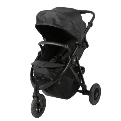 Stylish Roma Atlas Jet Black 3-Wheel Baby Stroller - Black