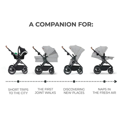 Multi-functional Travel System 3 in 1  B-TOUR PRO - Light Gray