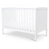 Cot Solid Wood with teething Rails in White or Gray Baby Elegance