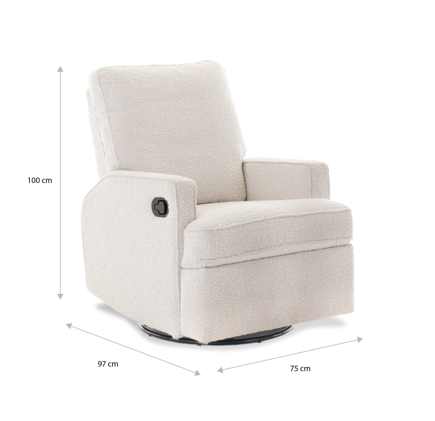 Recliner Breastfeeding Chair Madison Swivel Boucle Style