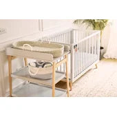 Cot Baby Elegance Oak Finish with Teething Rails