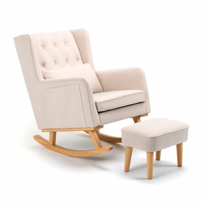 Mothers Nursing Chair with Footstool – Cream