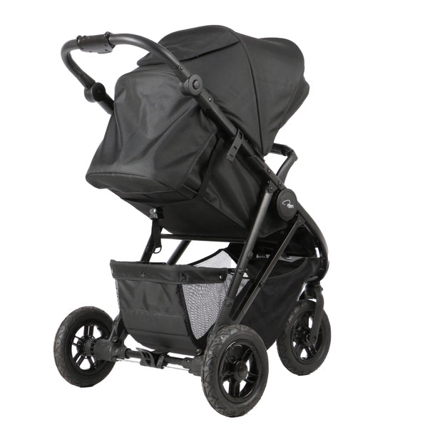 Stylish Roma Atlas Jet Black 3-Wheel Baby Stroller - Black