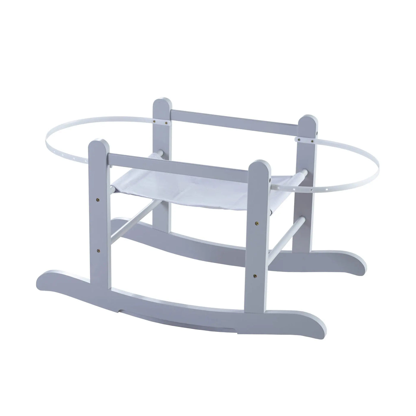 Baby Rocking Moses Basket Stand -Grey, White, Natural