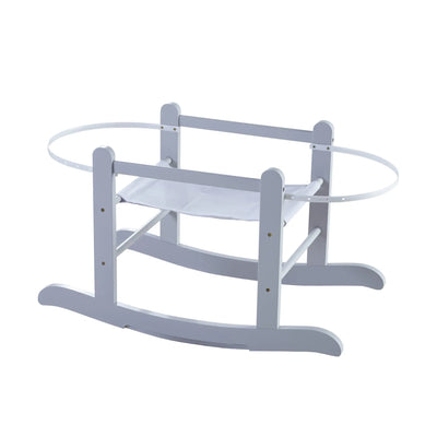 Baby Rocking Moses Basket Stand -Grey, White, Natural