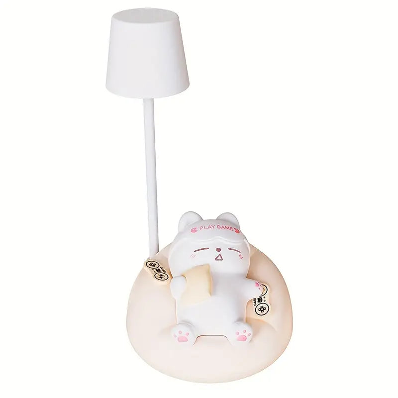 Soft Cat Night Light, Bedroom Bed USB Charging Table Light, 3 Levels Of Brightness Adjustment Pat Lamp