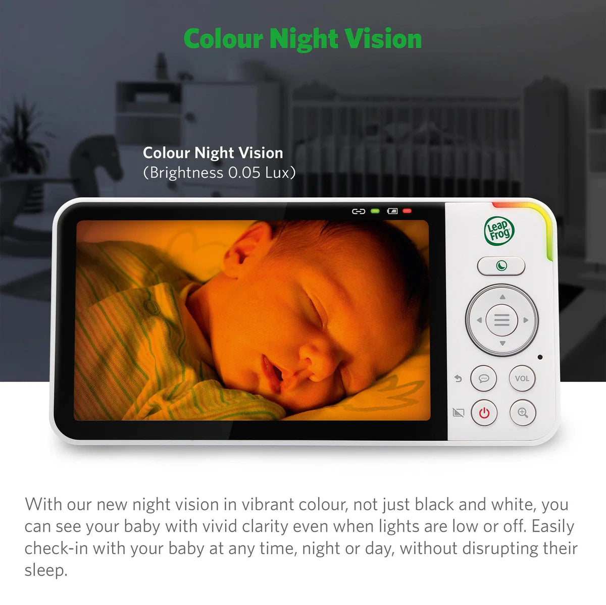 LeapFrog LF915HD 5" Video Baby Monitor with Colour Night Vision – White