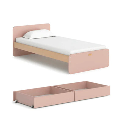 Modern Baby Neat Single Bed with Under Bed Drawers Bundle