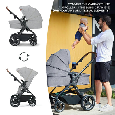 Multi-functional Travel System 3 in 1  B-TOUR PRO - Light Gray