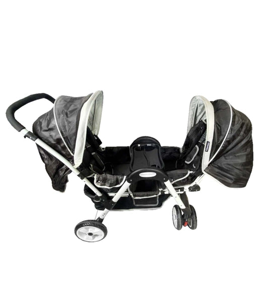 Luxury Clever Three Position reclining Stroller Luxury Double Baby - Black