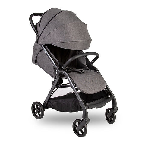 Sleek and Modern Push Me Koko Compact Stroller - Slate, Amber