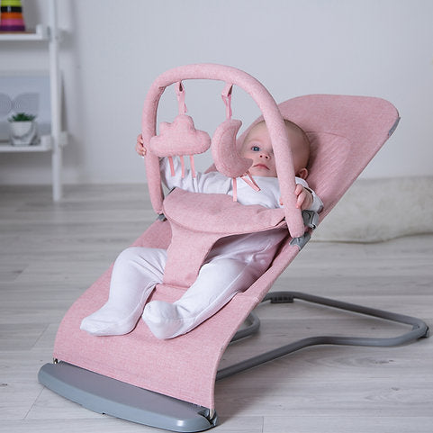 Baya Bouncer - Dove Grey, Blush Pink