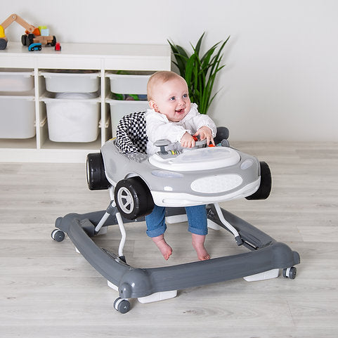 Baby Go Round Race Sporty Car Electronic Walker - Grey