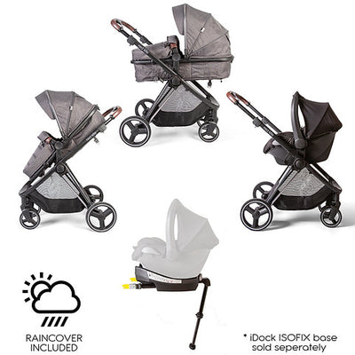 Lightweight and Practical Push Me Pace i 3 in 1 Travel System - Amber, Icon