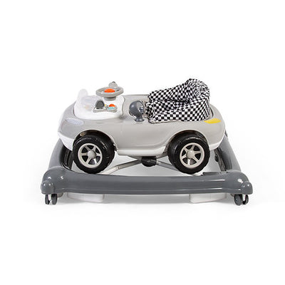 Baby Go Round Race Sporty Car Electronic Walker - Grey