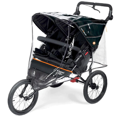 Pushchair Out ‘n’ About Nipper Sport Double V5 - Forest Black, Rocksalt Grey