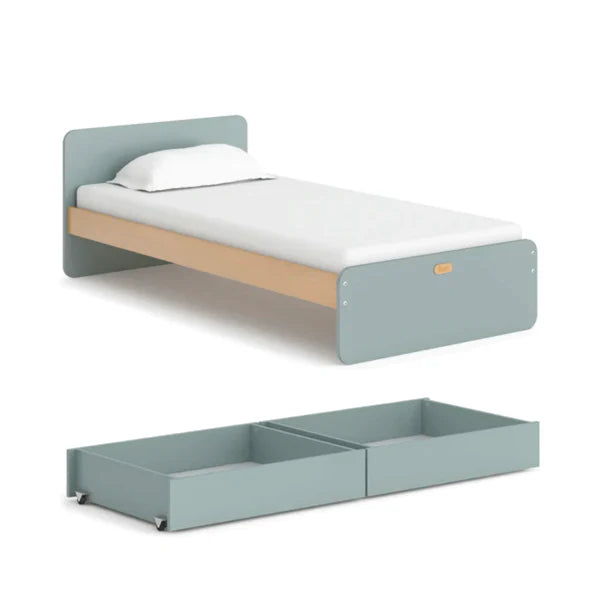 Modern Baby Neat Single Bed with Under Bed Drawers Bundle