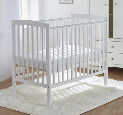 Sydney Compact Cot with Kinder Flow Mattress White/Natural