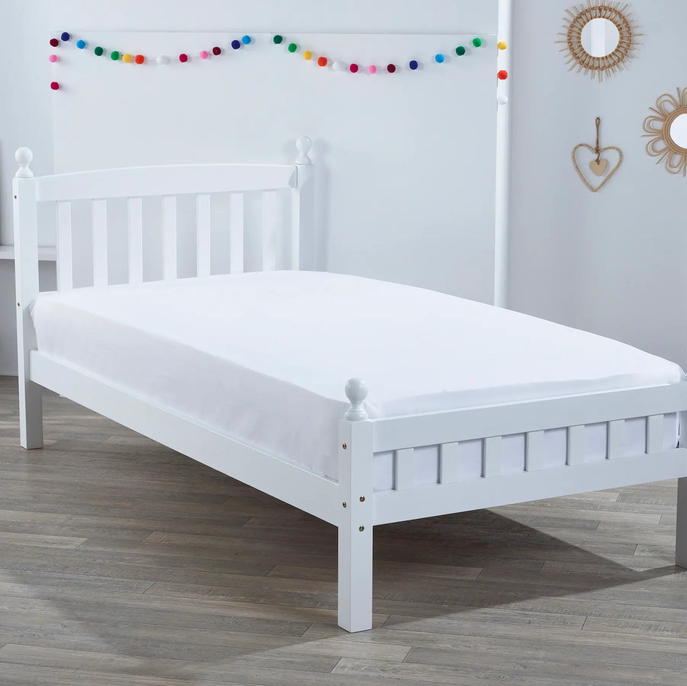 Deluxe 8 piece toddler bed bundle with Sydney toddler bed and Kinder Flow mattress