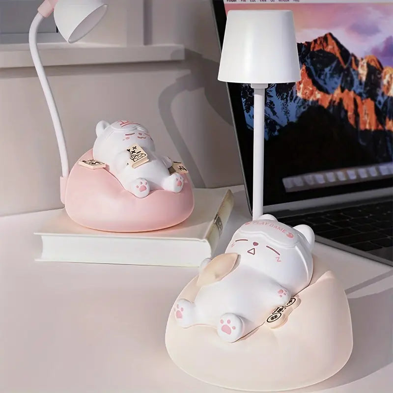 Soft Cat Night Light, Bedroom Bed USB Charging Table Light, 3 Levels Of Brightness Adjustment Pat Lamp