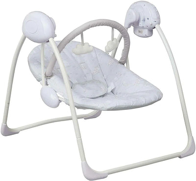 Grey Animal Print Baby Swing