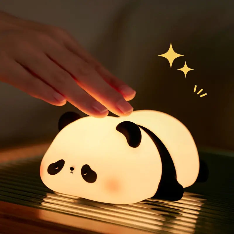 Night Light Adorable Panda Led With Touch Control-Dimmable, Usb Rechargeable Desk Lamp