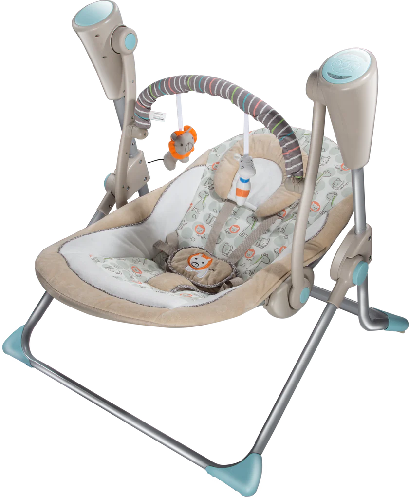 Brown Animal Electric Baby Swing