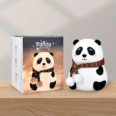 Panda Night Lights, 7 Colors Changing, Rechargeable Silicone Lamps, Modern Design, Portable Room Decor