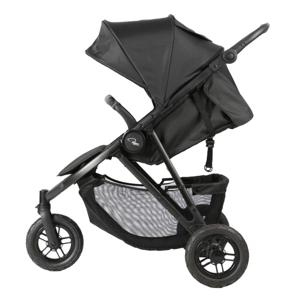 Stylish Roma Atlas Jet Black 3-Wheel Baby Stroller - Black