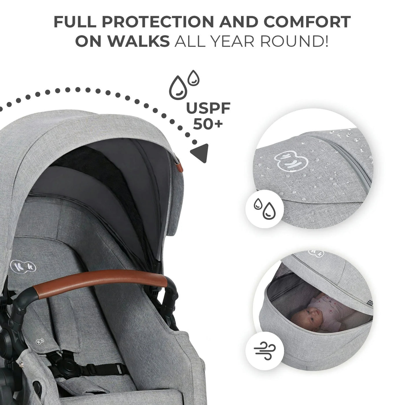 Multi-functional Travel System 3 in 1  B-TOUR PRO - Light Gray