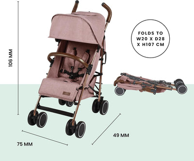 Stroller Ickle Bubba Discovery MAX Rose Gold Chassis Pushchair-Dusky Pink