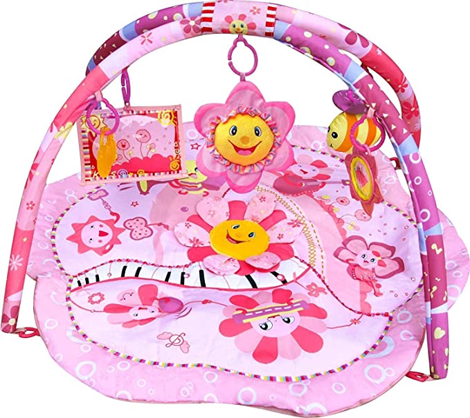 Musical Baby Pink Flower Playmat, Play Gym, Musical Activity Play Mat