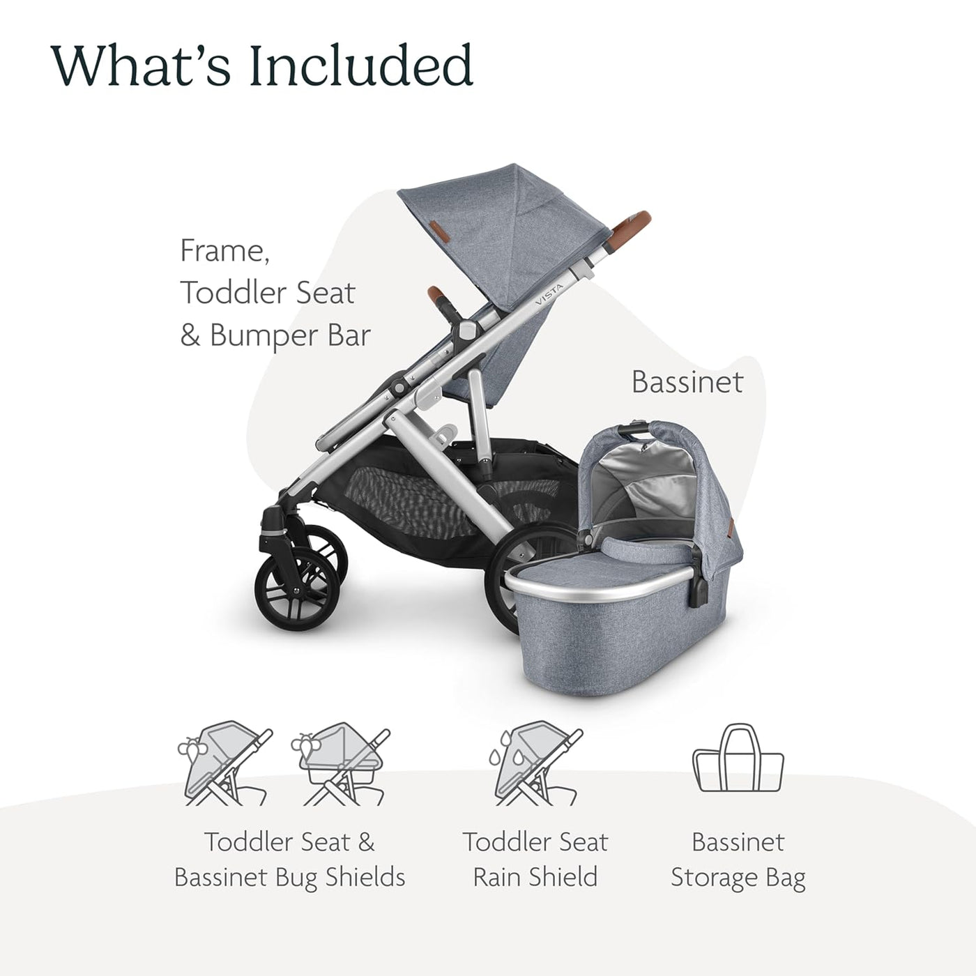 Versatile single Stroller Vista V2 2in1 Pram System-Gregory  (2023)