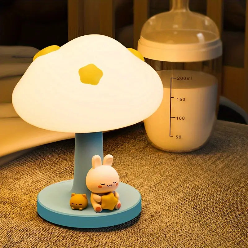 Cloud Night Light Silicone Pat Light Cute Bedroom Sleeping Bedside Lamp