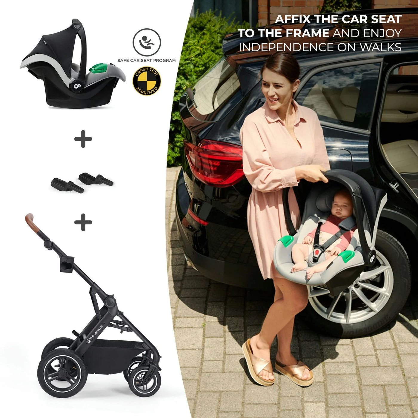 Multi-functional Travel System 3 in 1  B-TOUR PRO - Light Gray