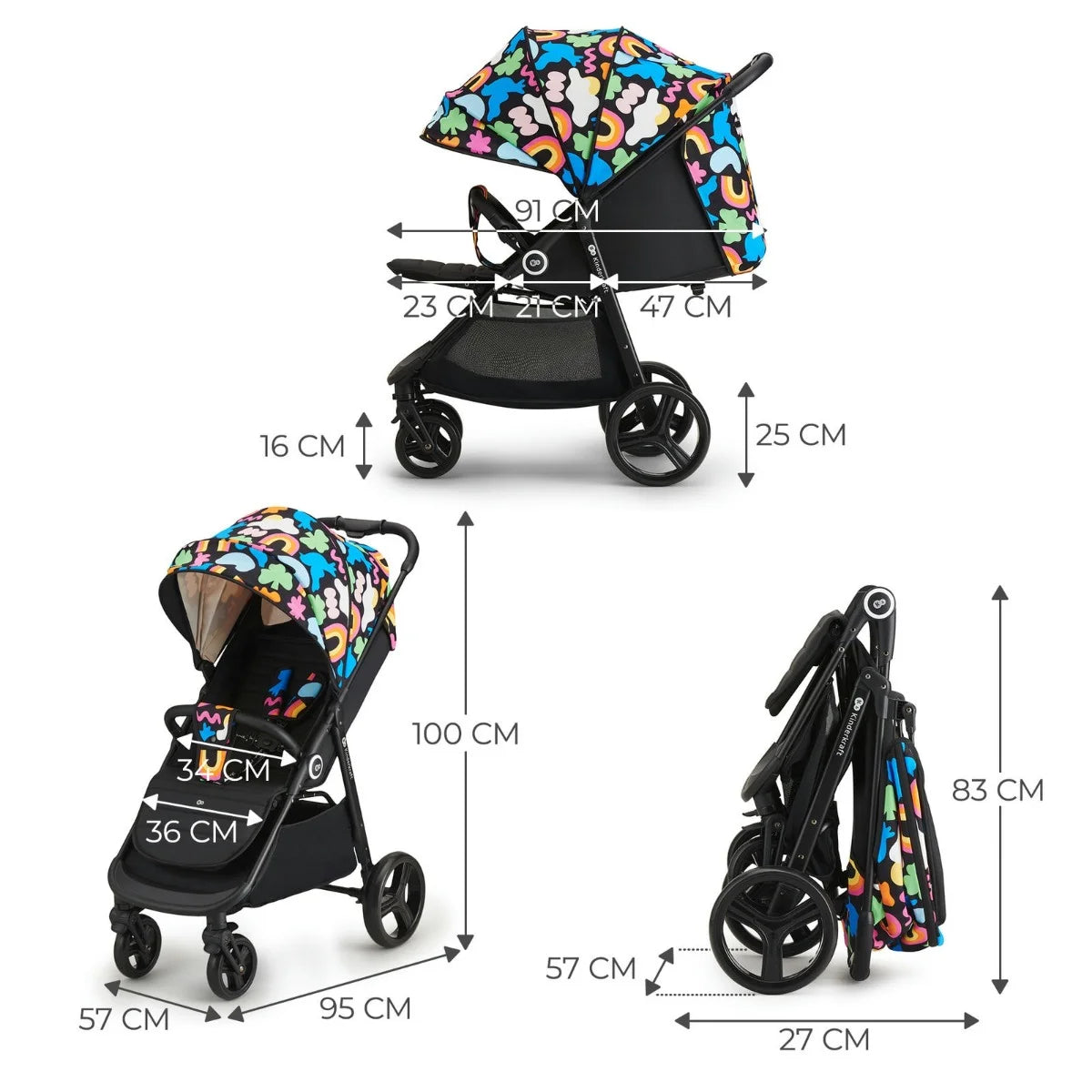 Grande Plus Stroller Ideal For The City - Happy Shapes