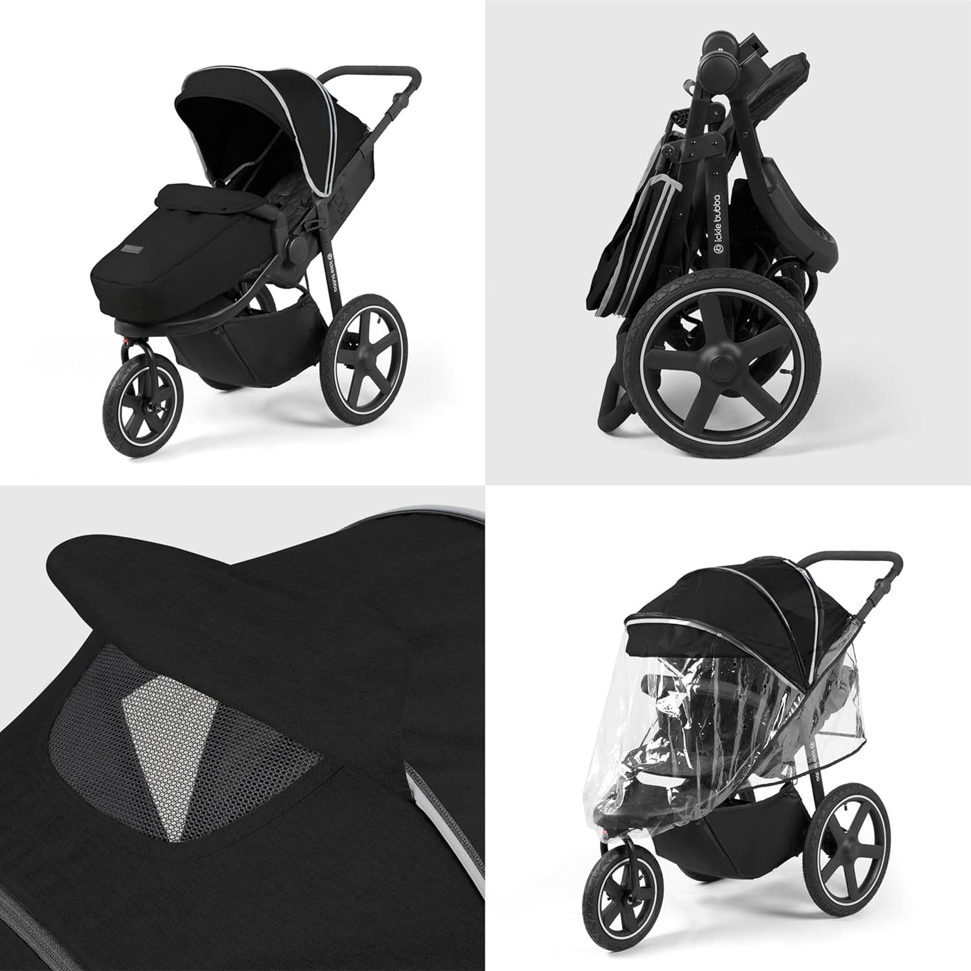 Stroller Ickle Bubba Venus Max Jogger Stroller - Black