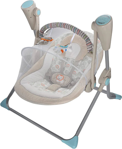 Brown Animal Electric Baby Swing