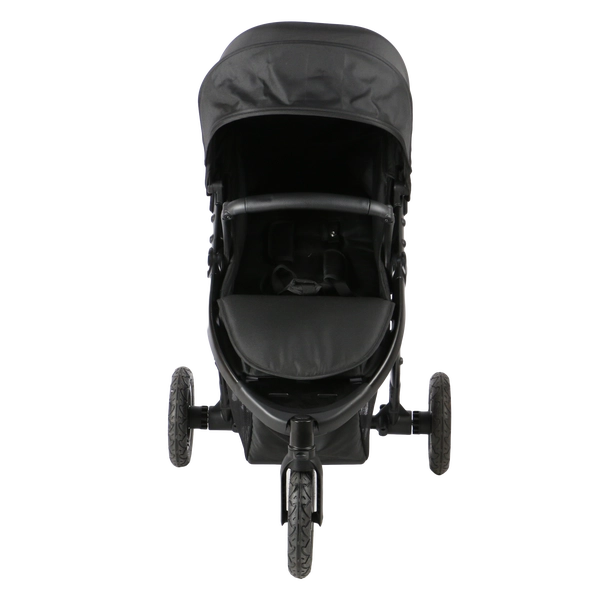 Stylish Roma Atlas Jet Black 3-Wheel Baby Stroller - Black